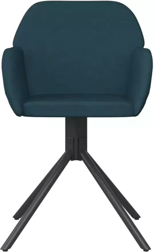 VidaXL -Eetkamerstoelen-draaibaar-2-st-fluweel-blauw - Foto 5