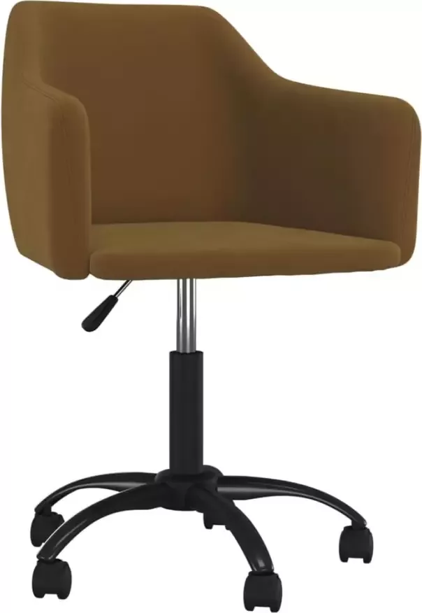 VidaXL -Eetkamerstoelen-draaibaar-2-st-fluweel-bruin - Foto 4