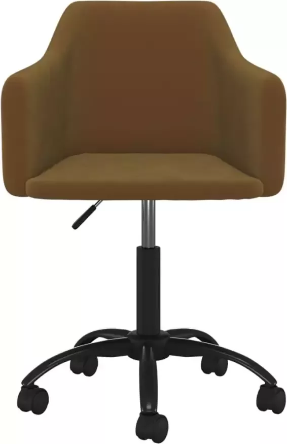 VidaXL -Eetkamerstoelen-draaibaar-2-st-fluweel-bruin - Foto 3