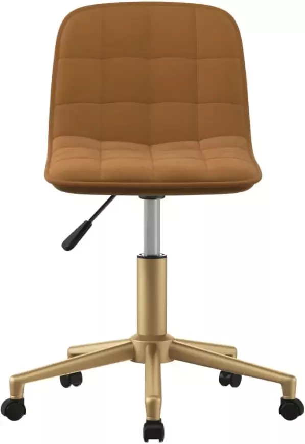 VidaXL -Eetkamerstoelen-draaibaar-2-st-fluweel-bruin - Foto 5