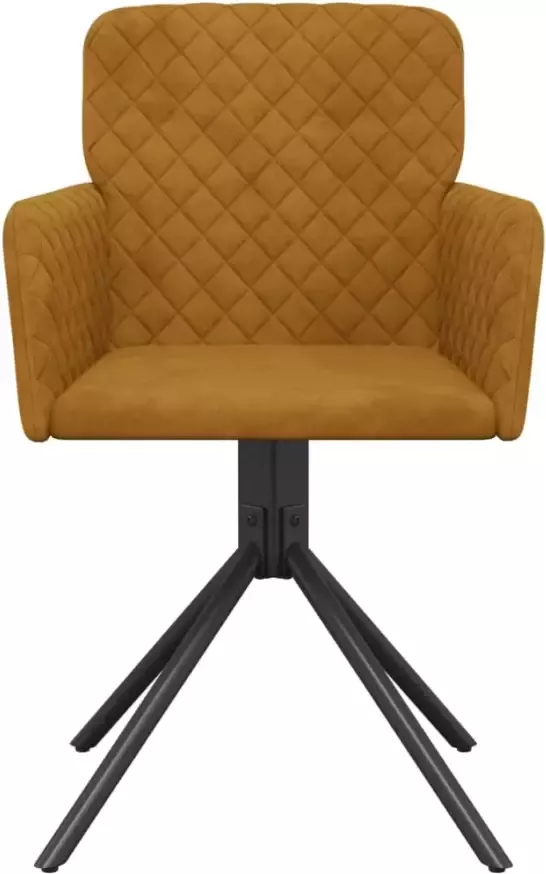 VidaXL -Eetkamerstoelen-draaibaar-2-st-fluweel-bruin - Foto 5