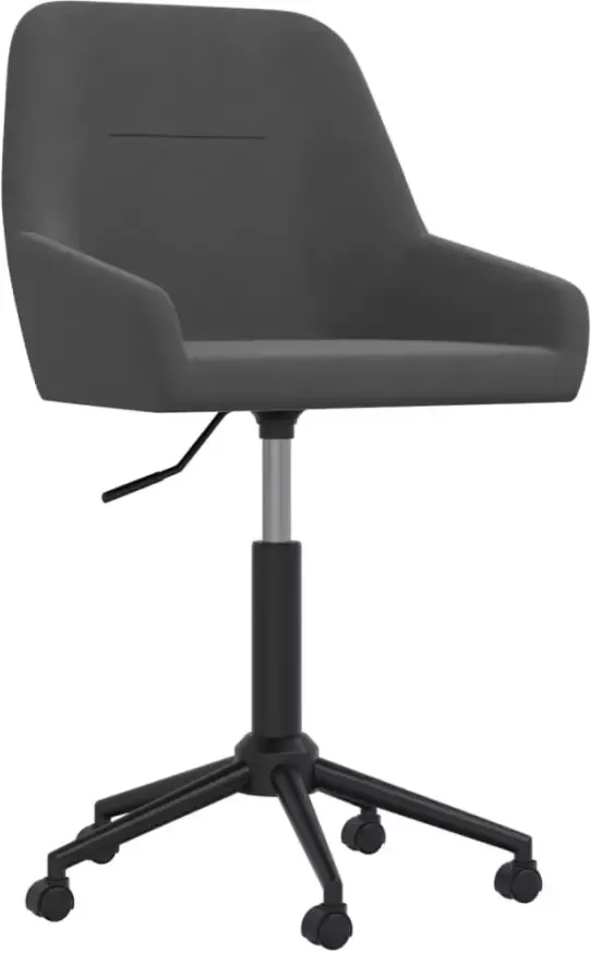 VIDAXL Eetkamerstoelen draaibaar 2 st fluweel donkergrijs