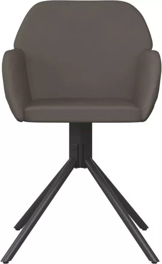 VidaXL -Eetkamerstoelen-draaibaar-2-st-fluweel-donkergrijs - Foto 4