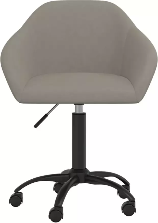 VidaXL -Eetkamerstoelen-draaibaar-2-st-fluweel-lichtgrijs - Foto 14