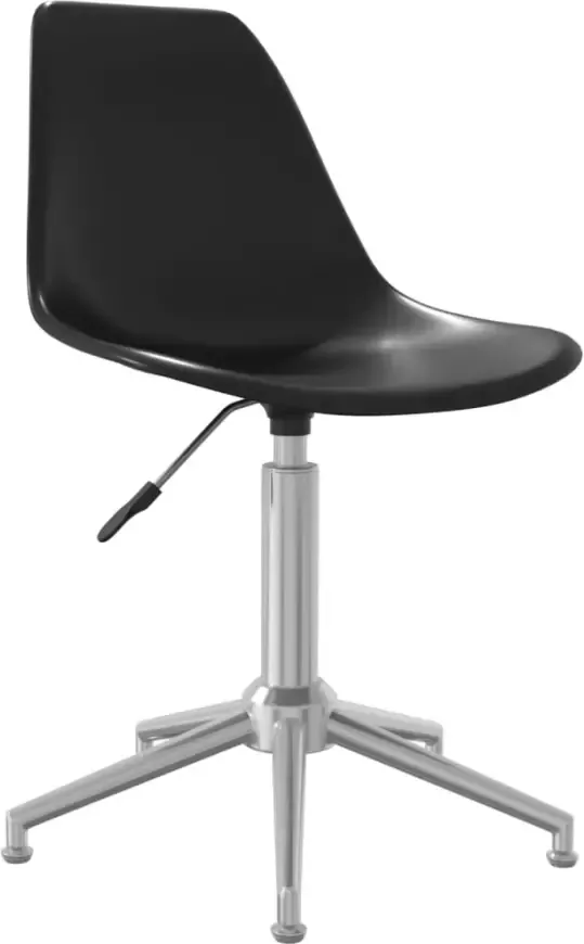 VidaXL -Eetkamerstoelen-draaibaar-2-st-polypropeen-zwart