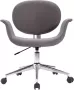 VIDAXL Eetkamerstoelen draaibaar 2 st stof grijs - Thumbnail 3