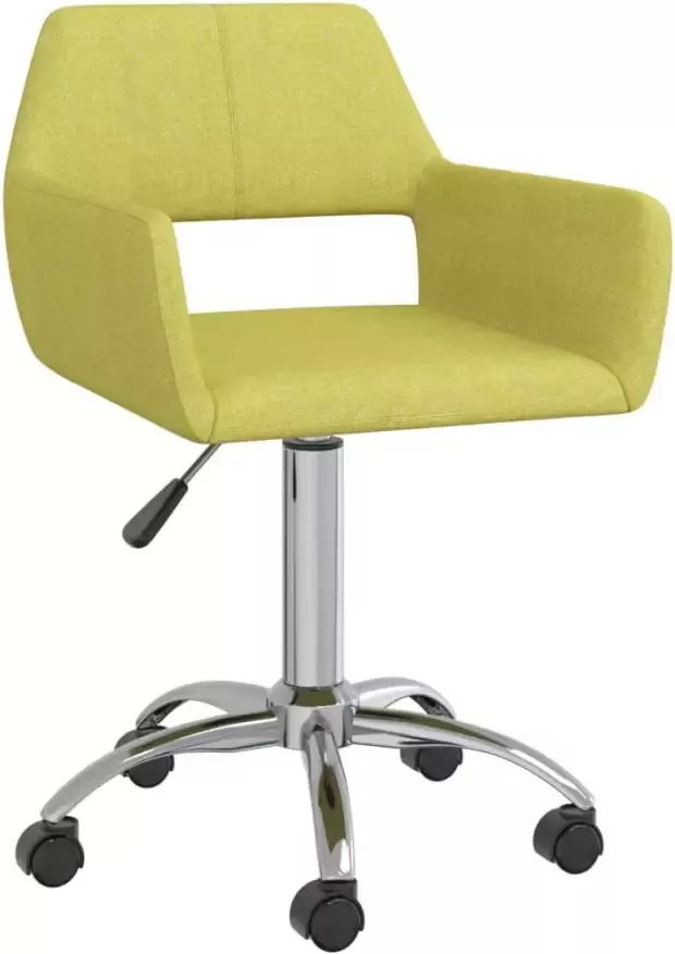 VidaXL -Eetkamerstoelen-draaibaar-2-st-stof-groen - Foto 4