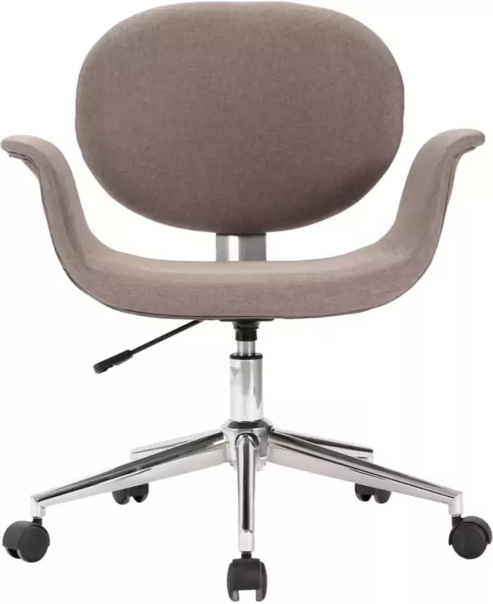 VidaXL -Eetkamerstoelen-draaibaar-2-st-stof-taupe - Foto 1