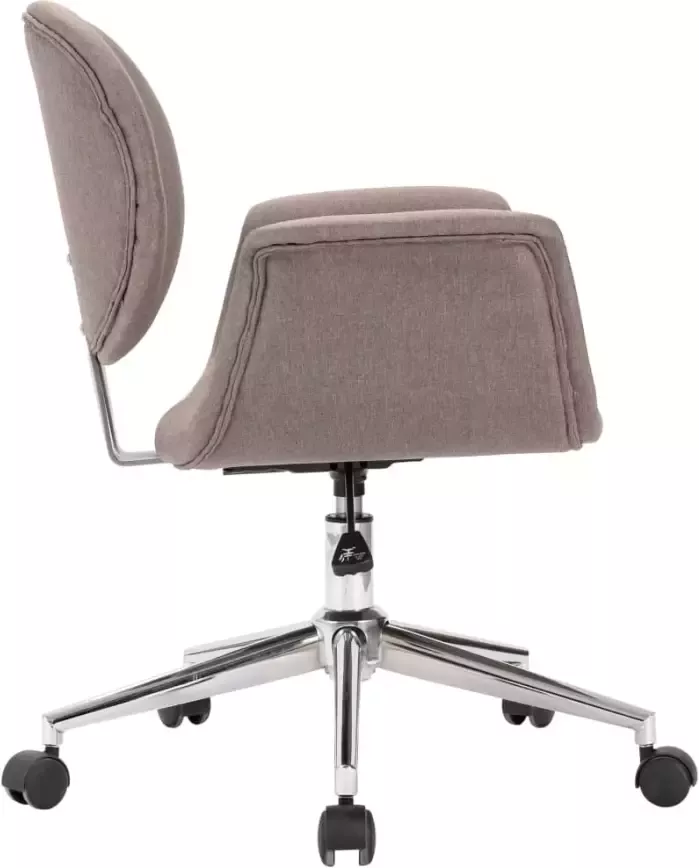 VidaXL -Eetkamerstoelen-draaibaar-2-st-stof-taupe - Foto 4