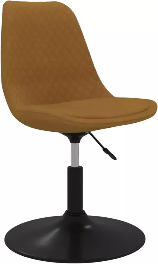 VidaXL -Eetkamerstoelen-draaibaar-4-st-fluweel-bruin - Foto 5