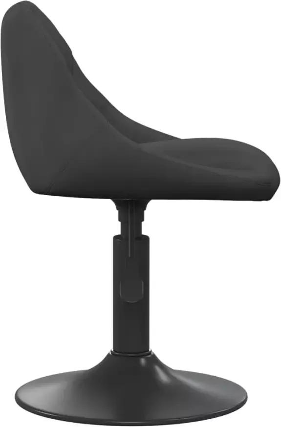 VidaXL -Eetkamerstoelen-draaibaar-4-st-fluweel-zwart - Foto 2