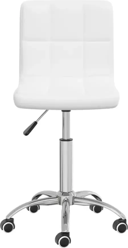 VIDAXL Eetkamerstoelen draaibaar 4 st kunstleer wit