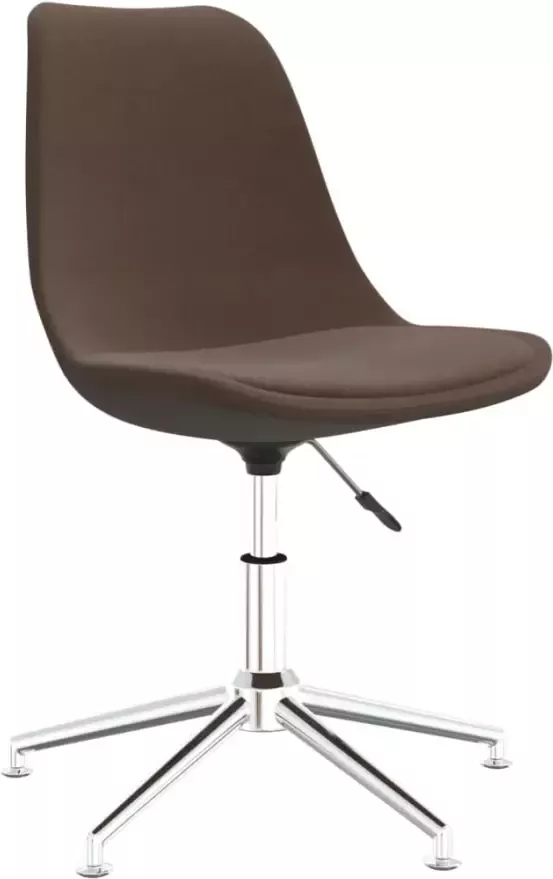 VidaXL -Eetkamerstoelen-draaibaar-4-st-stof-bruin - Foto 4