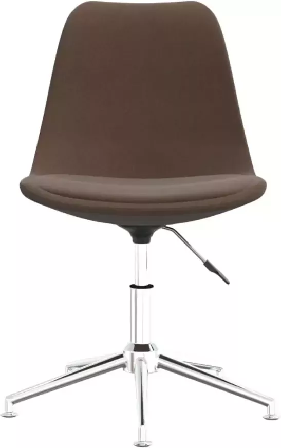 VidaXL -Eetkamerstoelen-draaibaar-4-st-stof-bruin - Foto 3