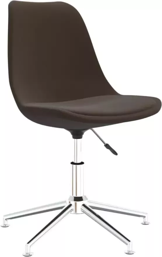 VidaXL -Eetkamerstoelen-draaibaar-4-st-stof-donkerbruin - Foto 5