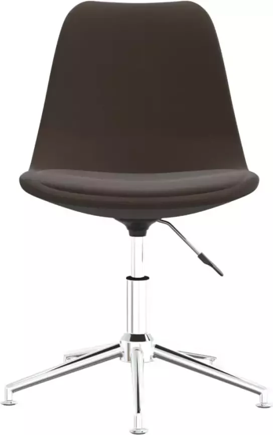 VidaXL -Eetkamerstoelen-draaibaar-4-st-stof-donkerbruin - Foto 4