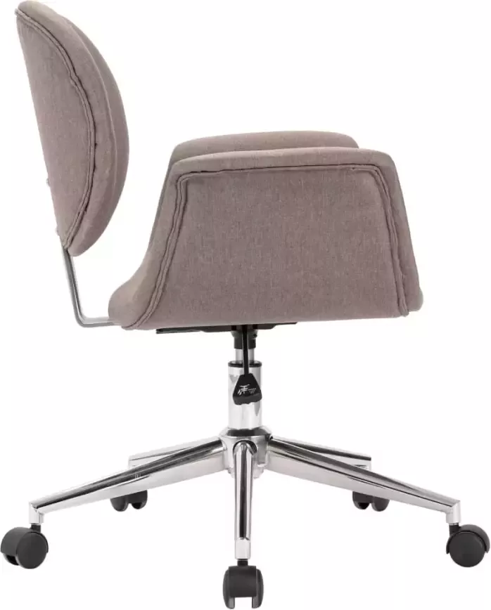 VidaXL -Eetkamerstoelen-draaibaar-6-st-stof-taupe - Foto 3