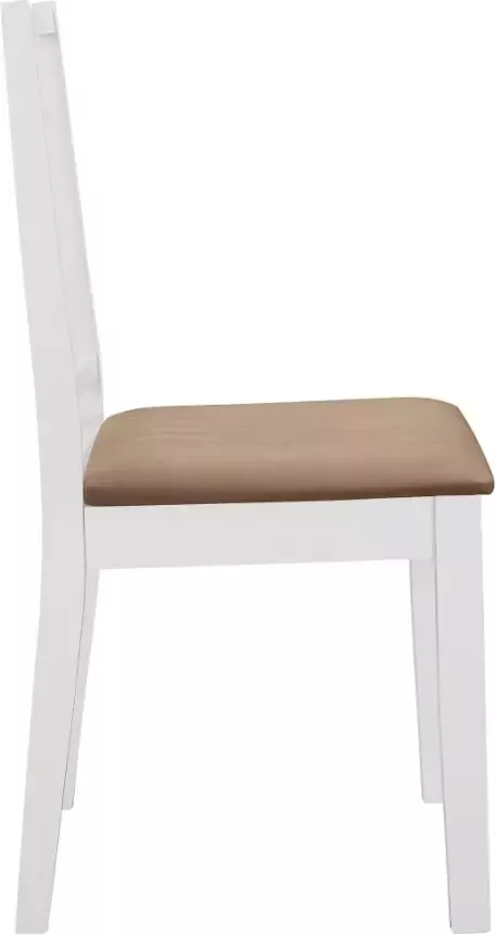 Vida XL Eetkamerstoelen met kussens 6 st massief hout wit SKU: V276405 - Foto 2