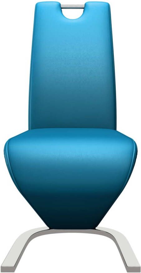 VidaXL -Eetkamerstoelen-met-zigzag-vorm-2-st-kunstleer-blauw - Foto 3