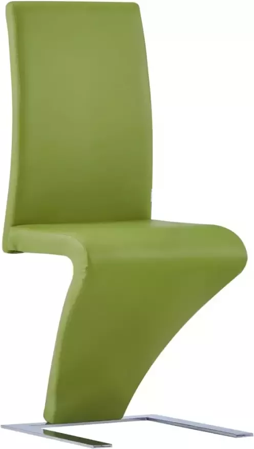 VidaXL -Eetkamerstoelen-met-zigzag-vorm-2-st-kunstleer-groen