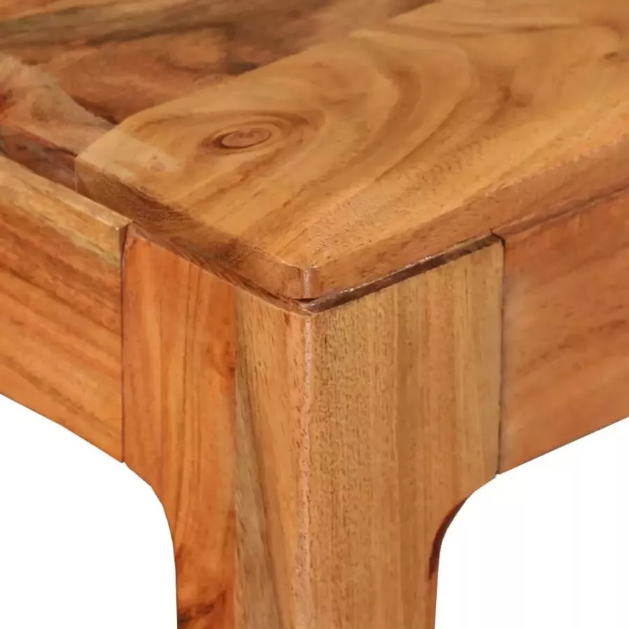 VIDAXL Eettafel 118x60x76 cm massief hout