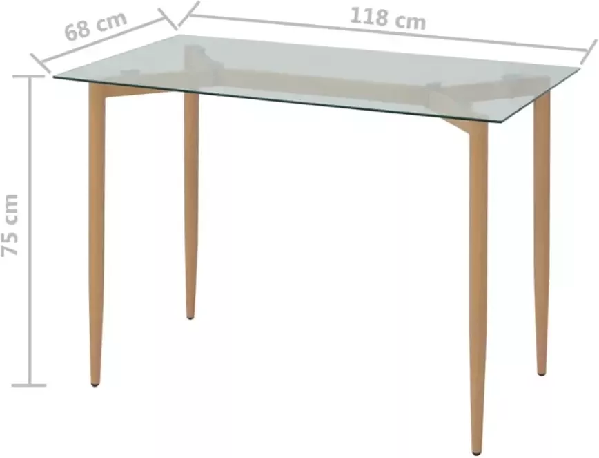 VidaXL -Eettafel-118x68x75-cm - Foto 3