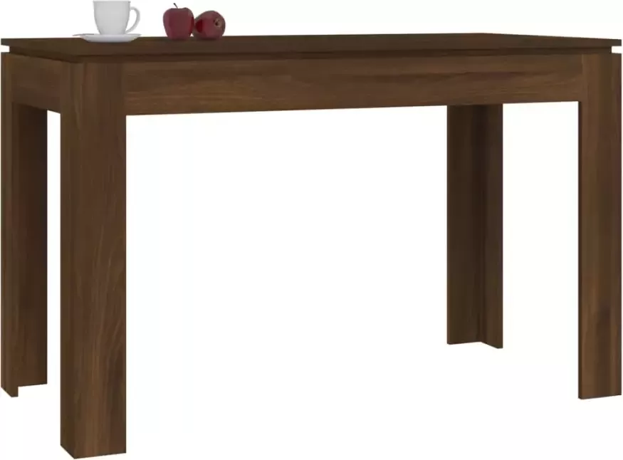 VidaXL -Eettafel-120x60x76-cm-bewerkt-hout-bruineikenkleurig - Foto 4