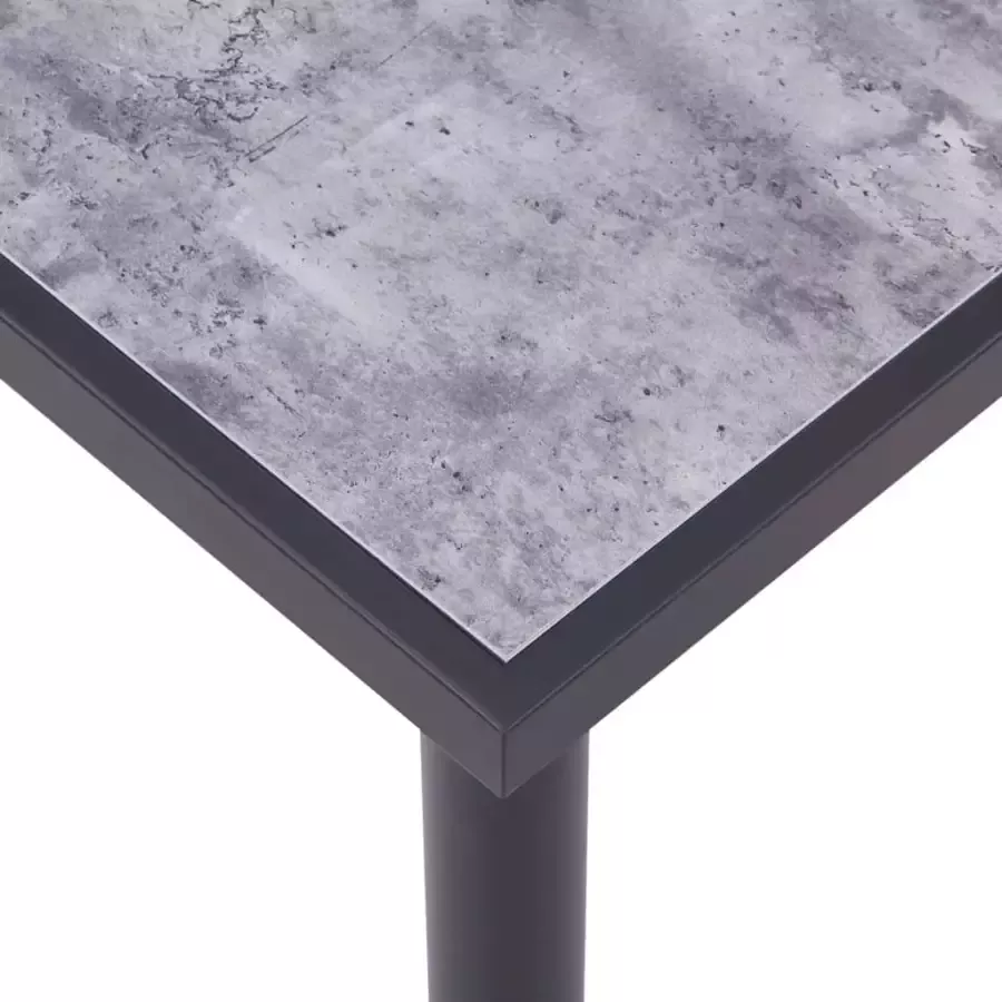 VidaXL -Eettafel-140x70x75-cm-MDF-zwart-en-betongrijs