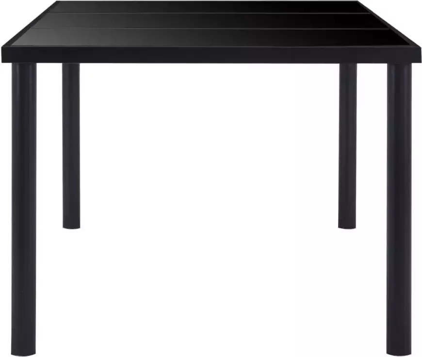 VidaXL -Eettafel-160x80x75-cm-gehard-glas-zwart - Foto 2