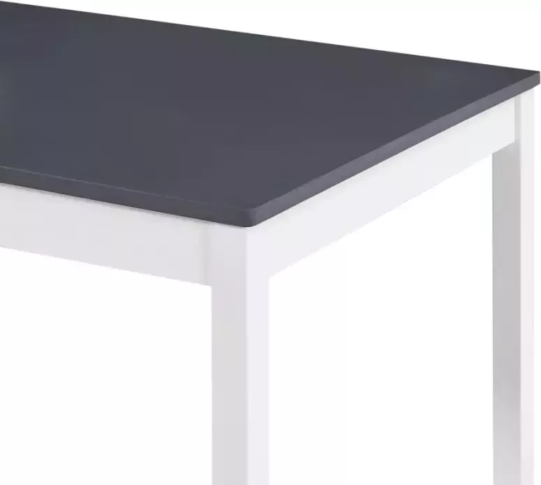 VidaXL -Eettafel-180x90x73-cm-grenenhout-wit-en-grijs - Foto 2