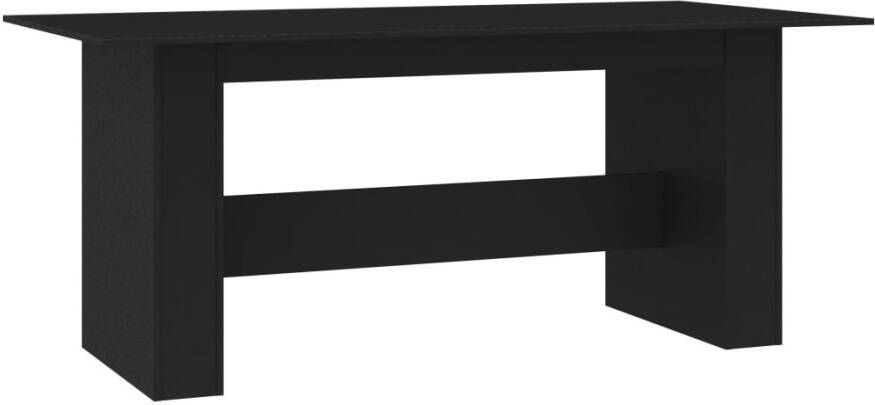 VidaXL -Eettafel-180x90x76-cm-spaanplaat-zwart - Foto 4