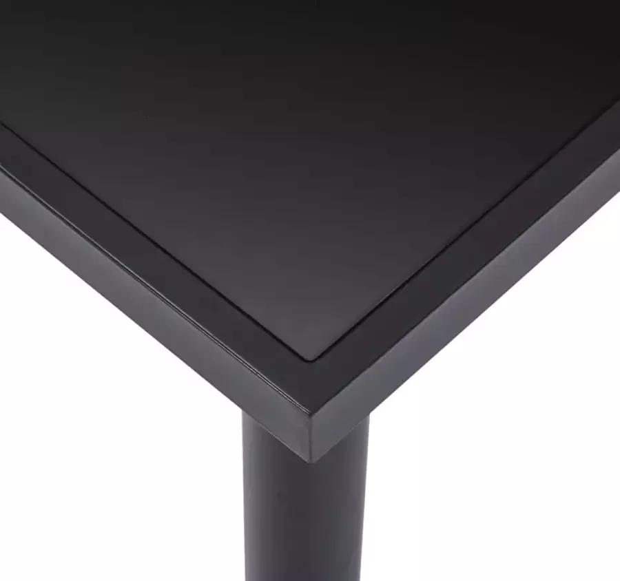 VidaXL -Eettafel-200x100x75-cm-gehard-glas-zwart