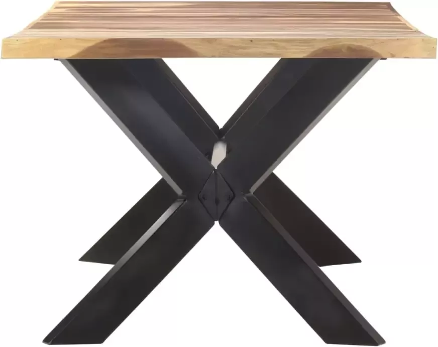VidaXL Eettafel 200x100x75 cm massief hout met sheesham afwerking