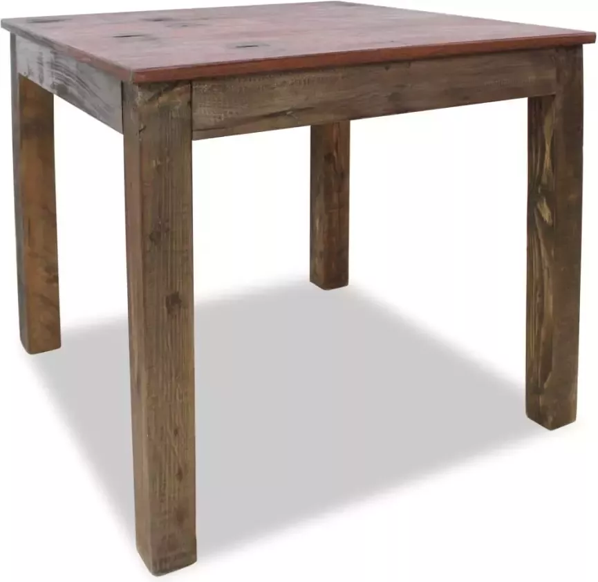 VIDAXL Eettafel 82x80x76 cm massief gerecycled hout