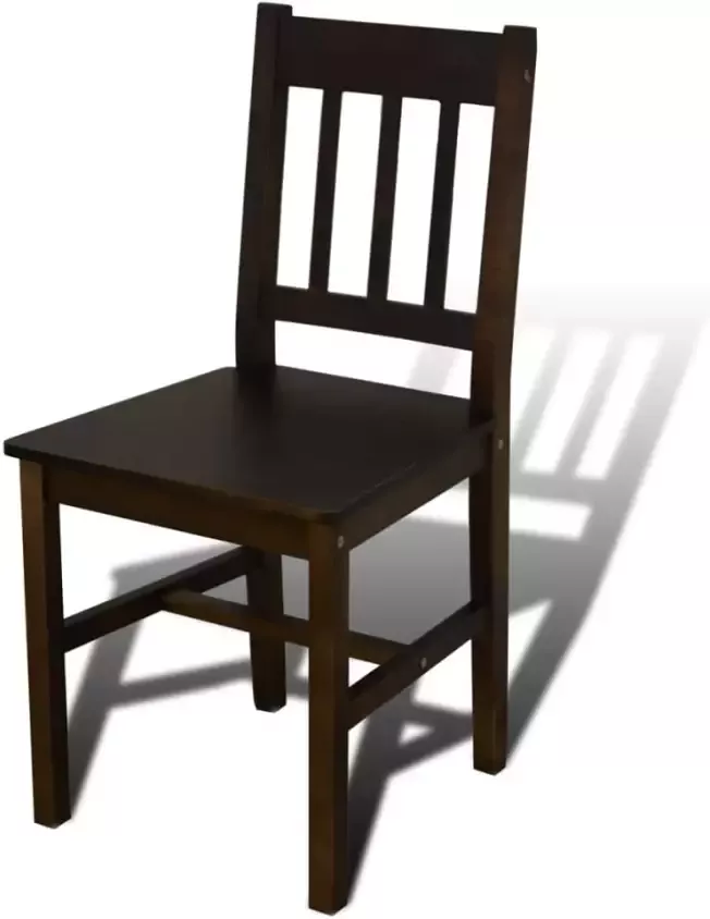 Vida XL Eettafel met 4 stoelen hout bruin SKU: V241221 - Foto 4