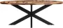VidaXL Eettafel ovaal 200x100x75 cm acaciahout met sheesham afwerking - Thumbnail 3