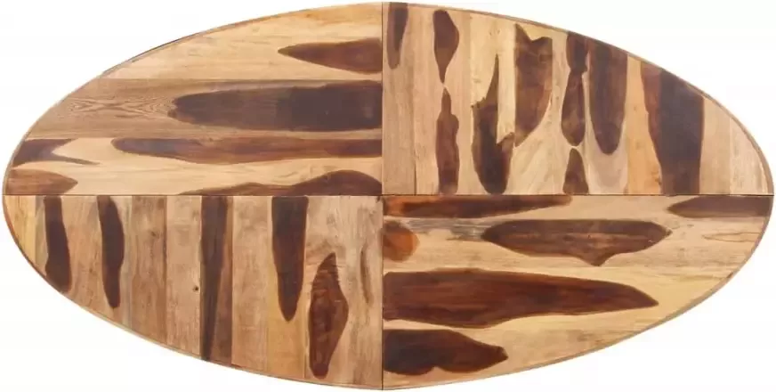 VIDAXL Eettafel ovaal 200x100x75 cm acaciahout met sheesham afwerking