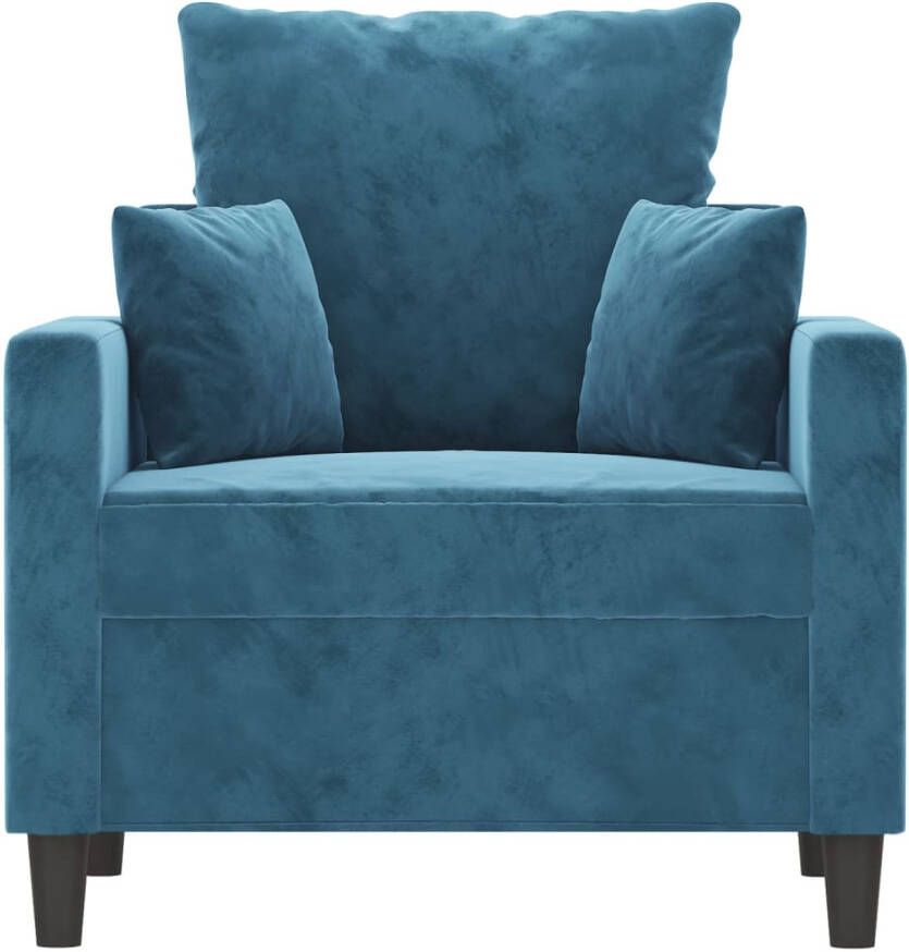 VidaXL Fauteuil 60 cm fluweel blauw - Foto 5