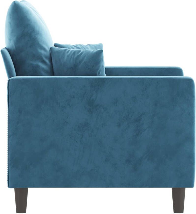 VidaXL Fauteuil 60 cm fluweel blauw - Foto 6