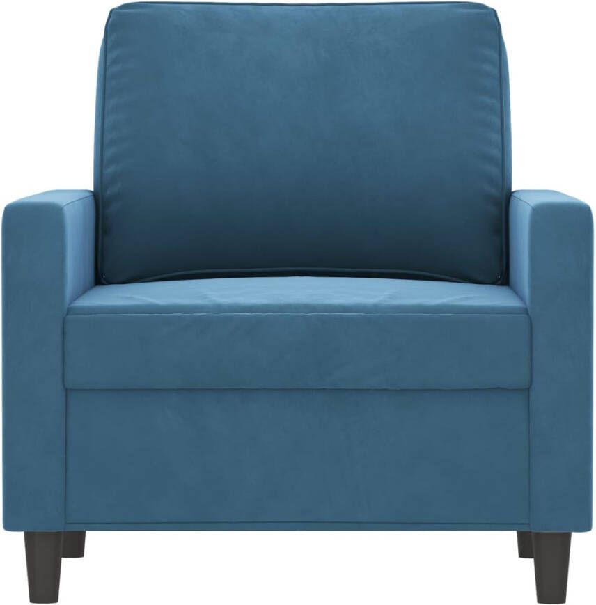 VidaXL Fauteuil 60 cm fluweel blauw - Foto 2