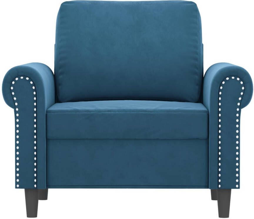 VidaXL Fauteuil 60 cm fluweel blauw - Foto 3