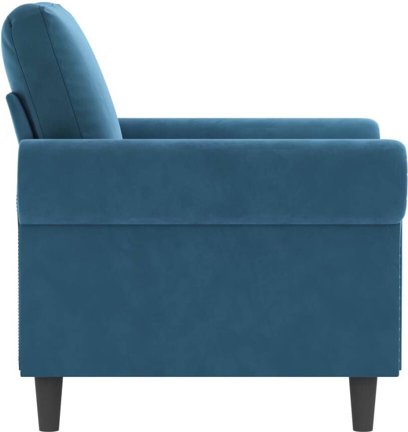 VidaXL Fauteuil 60 cm fluweel blauw - Foto 2