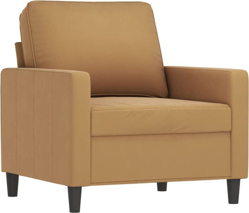 VidaXL Fauteuil Fauteuils Bank Zitstoel Fauteuil 60 cm fluweel bruin - Foto 5