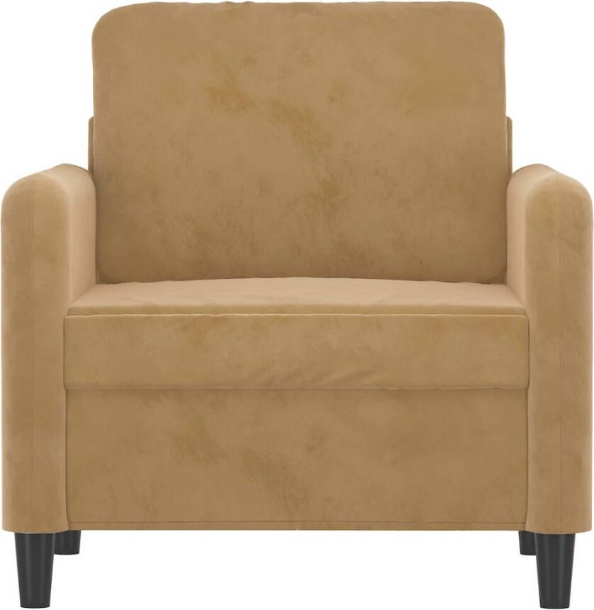 VidaXL Fauteuil 60 cm fluweel bruin - Foto 3