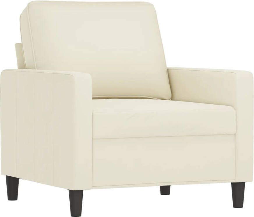 VidaXL Fauteuil 60 cm fluweel crèmekleurig - Foto 8