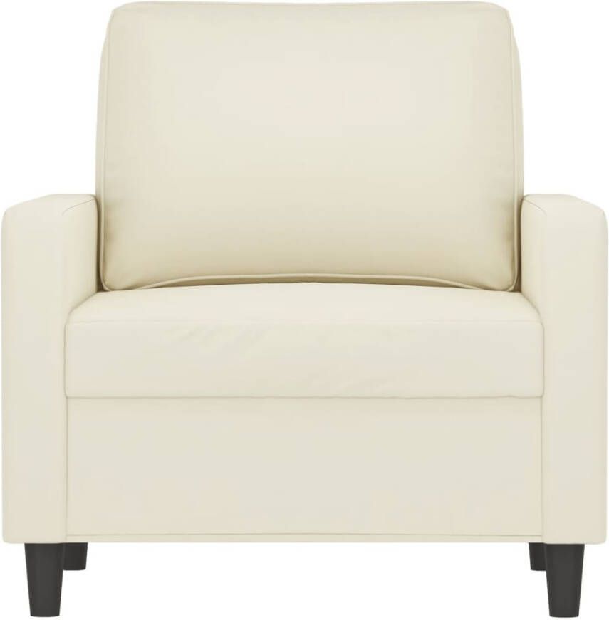 VidaXL Fauteuil 60 cm fluweel crèmekleurig - Foto 4