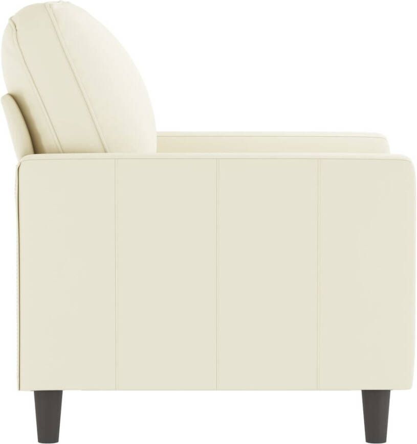 VidaXL Fauteuil 60 cm fluweel crèmekleurig - Foto 5