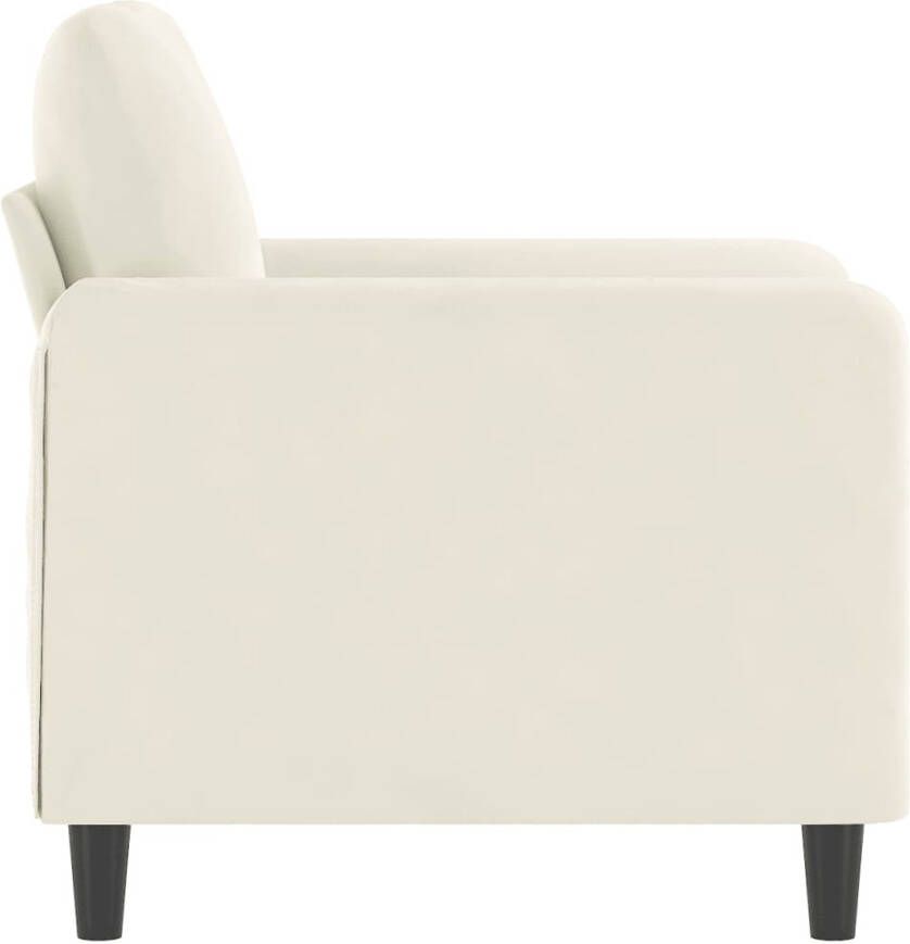 VidaXL Fauteuil 60 cm fluweel crèmekleurig - Foto 2