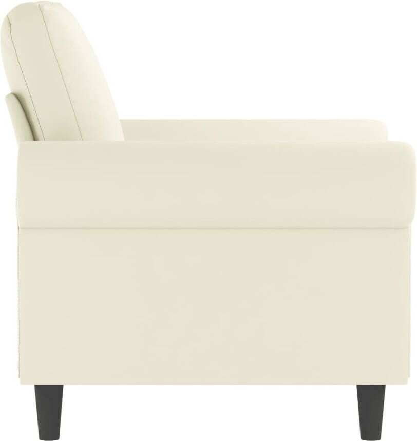 VidaXL Fauteuil 60 cm fluweel crèmekleurig - Foto 6