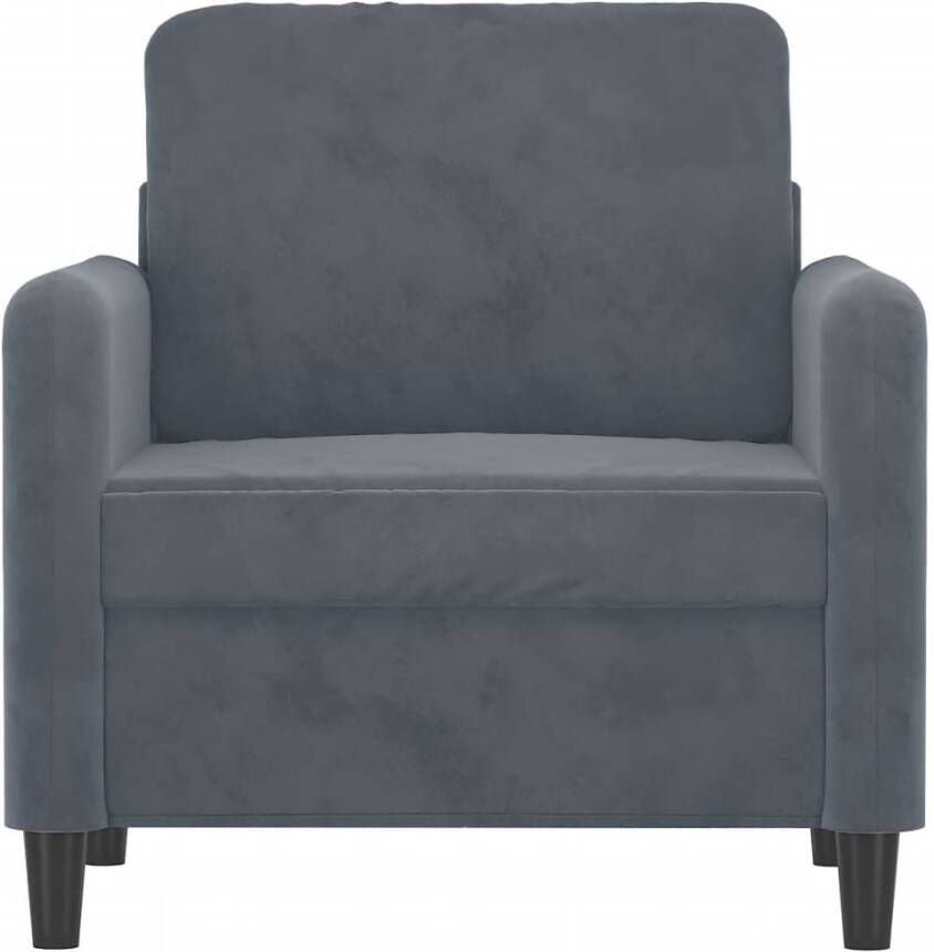 VidaXL Fauteuil 60 cm fluweel donkergrijs - Foto 3